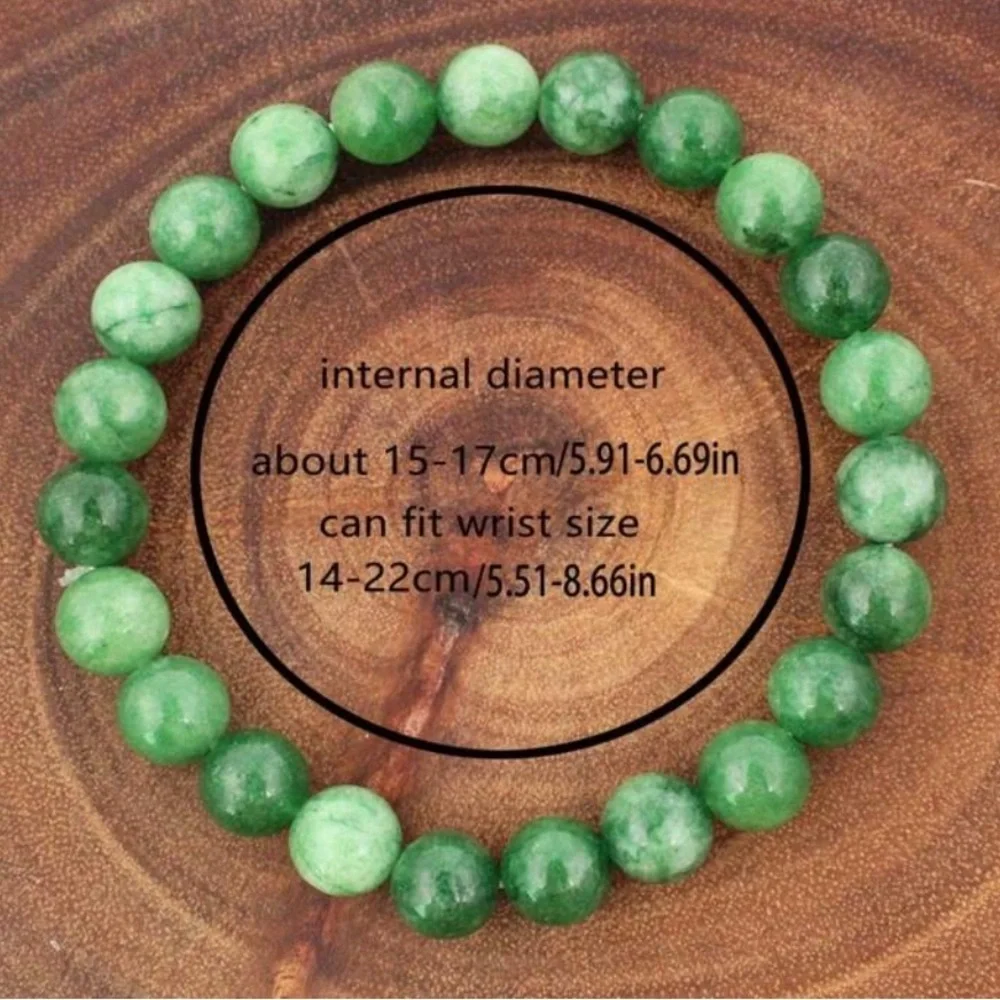 Elegant Jade Green Beaded Bracelet​